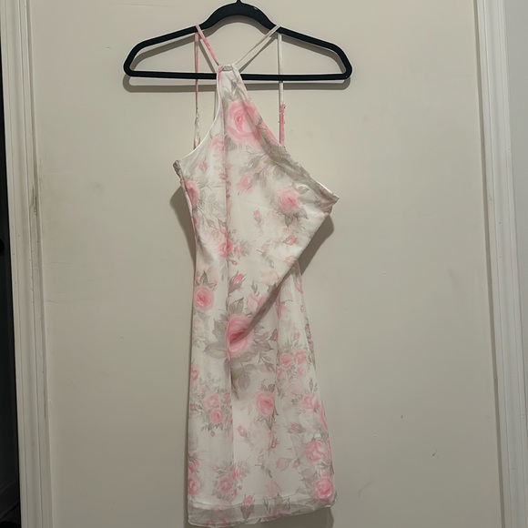 SHEIN | Dresses | Shein Pastel Pink And Green Rose Dress | Poshmark